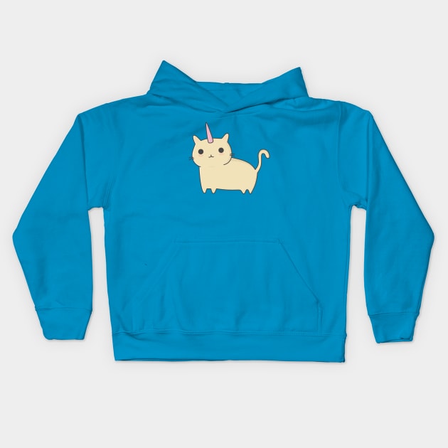 Kawaii Unicorn Cat Kids Hoodie by happinessinatee